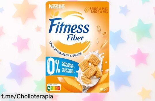 Delicioso y saludable cereal FITNESS con miel y fibra a un precio que sorprenderá tus papilas: ¡endulza tu día sin azúcares añadidos, no te lo pierdas!