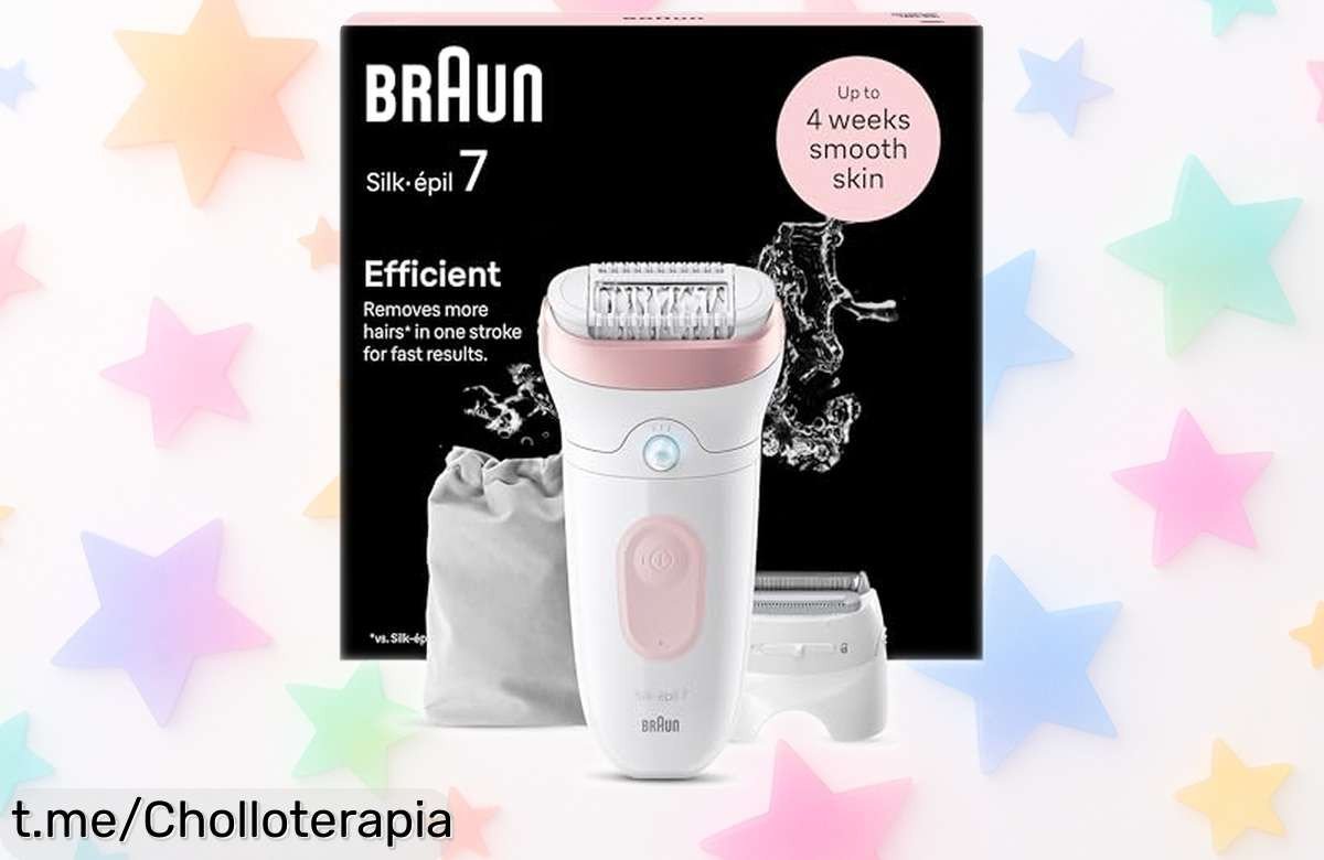 Depiladora eléctrica Braun Silk épil 7 en oferta, elimina el vello más corto y es resistente al agua; suave como la seda ¡no dejes pasar este super chollo!