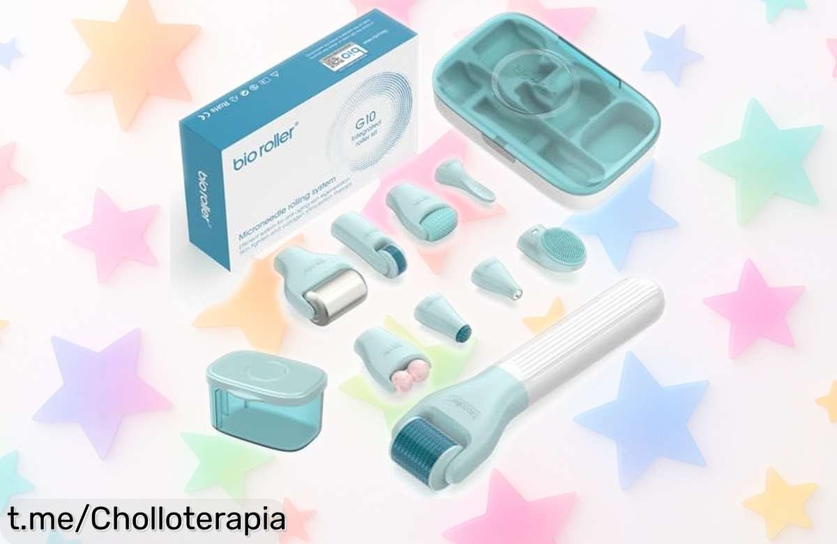 Derma Roller 10 en 1 para barba y cabello con cabezales que transforman tu piel y estimulan el crecimiento, ¡aprovecha este chollo de precio antes que se acabe!