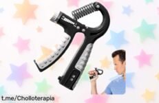 Desarrollador de agarre ajustable con contador digital para fortalecer tus manos a precio reducido, ¡no te lo pierdas y mejora tu fuerza ahora mismo!