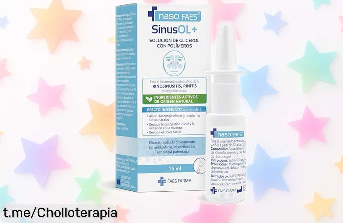 Descongestión inmediata con el spray Nasofaes SinusOL+: alivia tu nariz al instante y respira como nunca, ¡hazlo ya y siente la frescura que te mereces!
