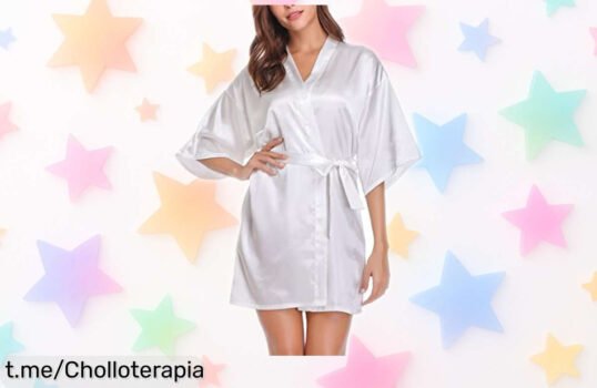 Descubre el albornoz kimono de satén Wikoan, un ofertón que realza tu figura y te viste de lujo: ¡aprovéchalo antes de que desaparezca!