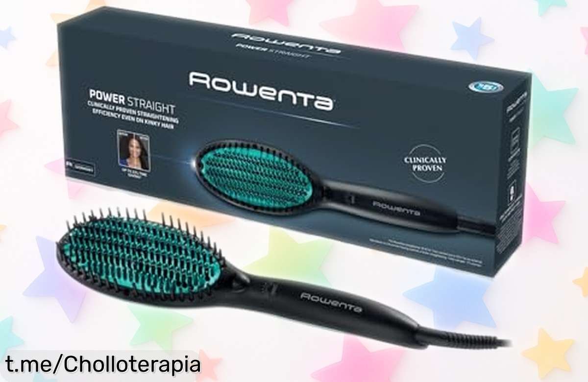 Descubre el cepillo alisador Rowenta Power Straight CF5820F0 que doma tu pelo rebelde ¡Aprovecha este precio loco y despídete del encrespado ya!