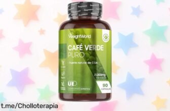 Descubre el energizante café verde puro, 90 cápsulas veganas a un precio rebajado que no podrás creer. ¡No dejes pasar este ofertón y siente la diferencia!