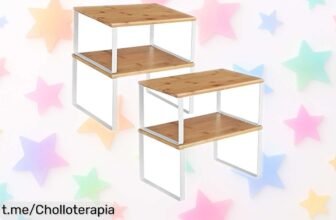 Descubre el increíble juego de 4 estantes apilables SONGMICS, perfecto para tu cocina; ¡aprovecha este chollo y crea más espacio en casa sin esfuerzo!