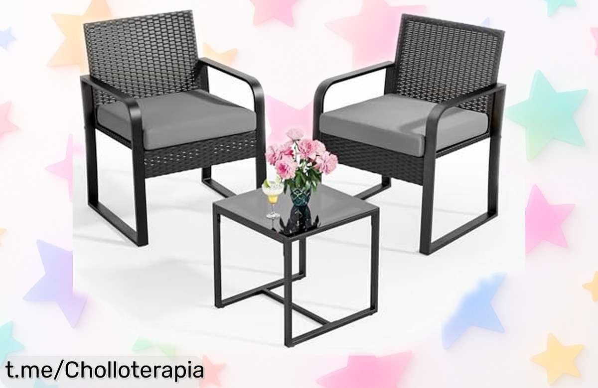 Descubre el increíble mueble de jardín Bealife para 2 personas, súper resistente y montable en un plis, ideal para tus momentos al aire libre: ¡no te lo pierdas por este precio loco!