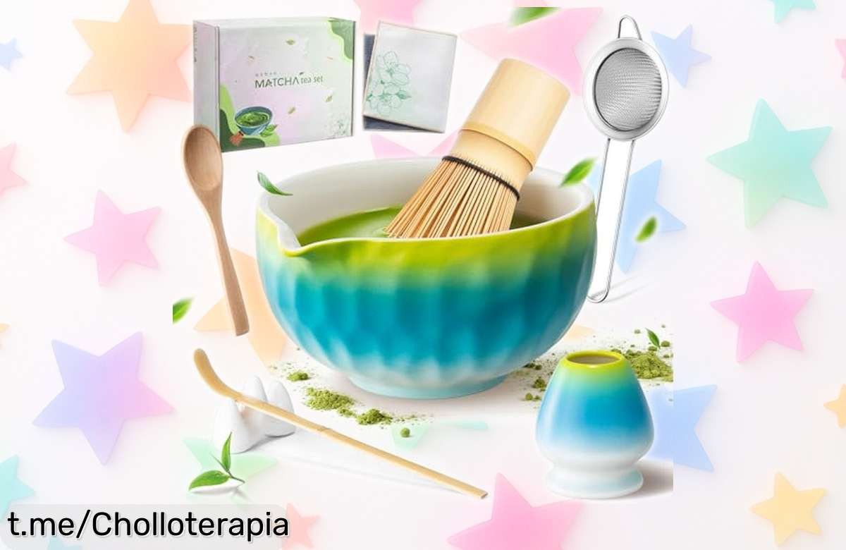 Descubre el kit completo URBZUE para preparar matcha en 8 piezas, ¡con un precio rebajado que es una locura! No se te va a escapar esta oportunidad de disfrutar.