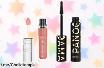 Descubre el pack de aceite labial voluminizador con ácido hialurónico y máscara de pestañas L’Oréal Paris, un ofertón que tu mirada y labios no querrán perderse. ¡Actúa rápido!