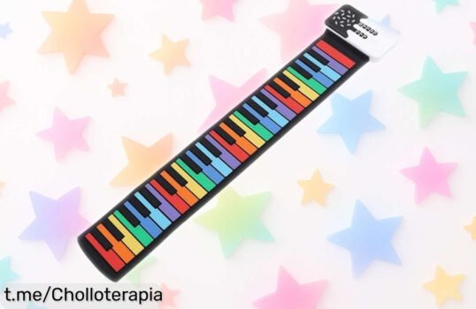 Descubre el piano enrollable portátil de 49 teclas que puedes llevar a todas partes; ¡el mejor precio del mercado te hará vibrar con cada nota!