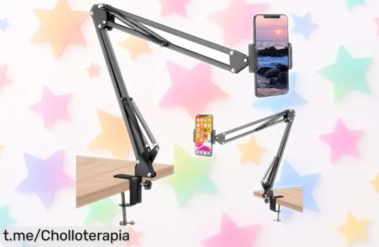 Descubre el soporte para móvil con brazo articulado FIRFIT, flexible y resistente. ¡Oferta brutal que no puedes dejar escapar! Ideal para capturar tus mejores momentos.