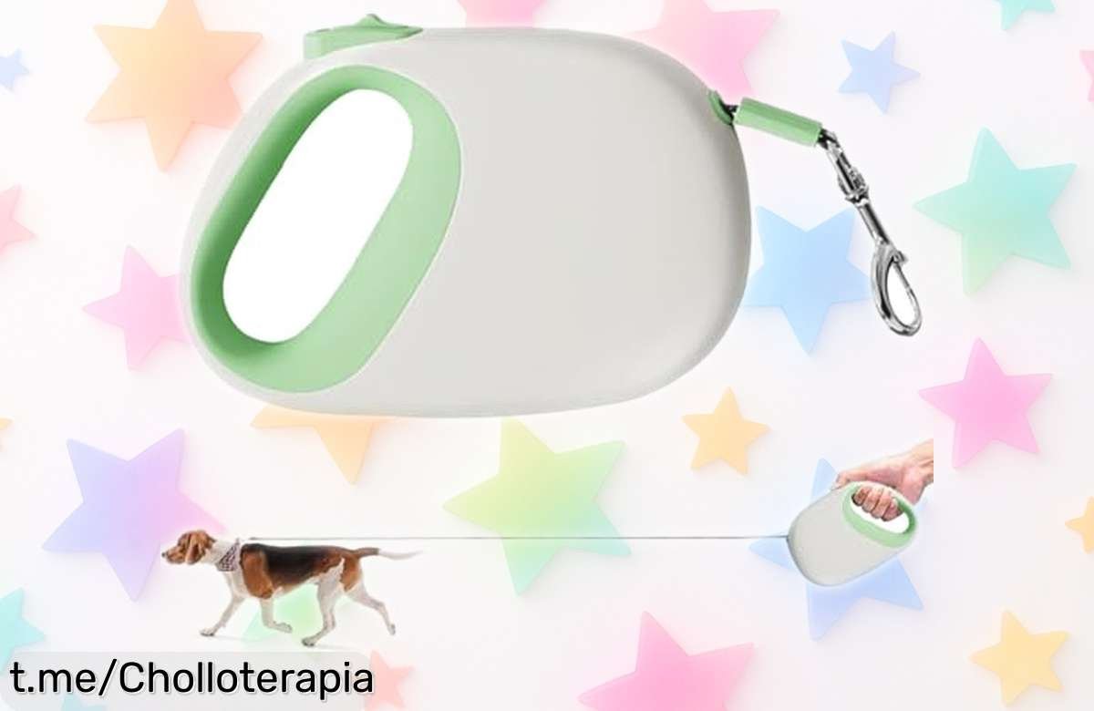 Descubre la correa extensible para perro de 5 metros con freno y agarre antideslizante, perfecta para paseos tranquilos a un precio que te hará sonreír. ¡No esperes más!