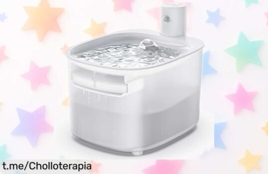 Descubre la fuente de agua para gatos con sensor y batería recargable: ¡Mantiene el agua fresca todo el día a un precio increíble! Dale a tu felino lo que se merece ahora mismo.