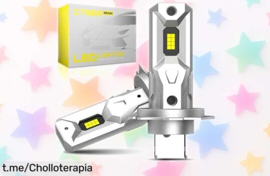 Descubre las bombillas LED para coche CYBERBEAM H7 que alumbra cinco veces más y ¡duran hasta 100000 horas! Aprovecha este chollazo antes de que desaparezca.