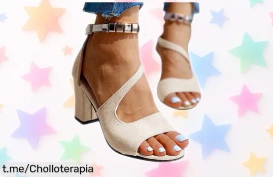 Descubre las elegantes sandalias de tacón con hebilla que tendrás a un precio de risa, no te quedes sin ellas para lucir espectacular en cualquier ocasión.