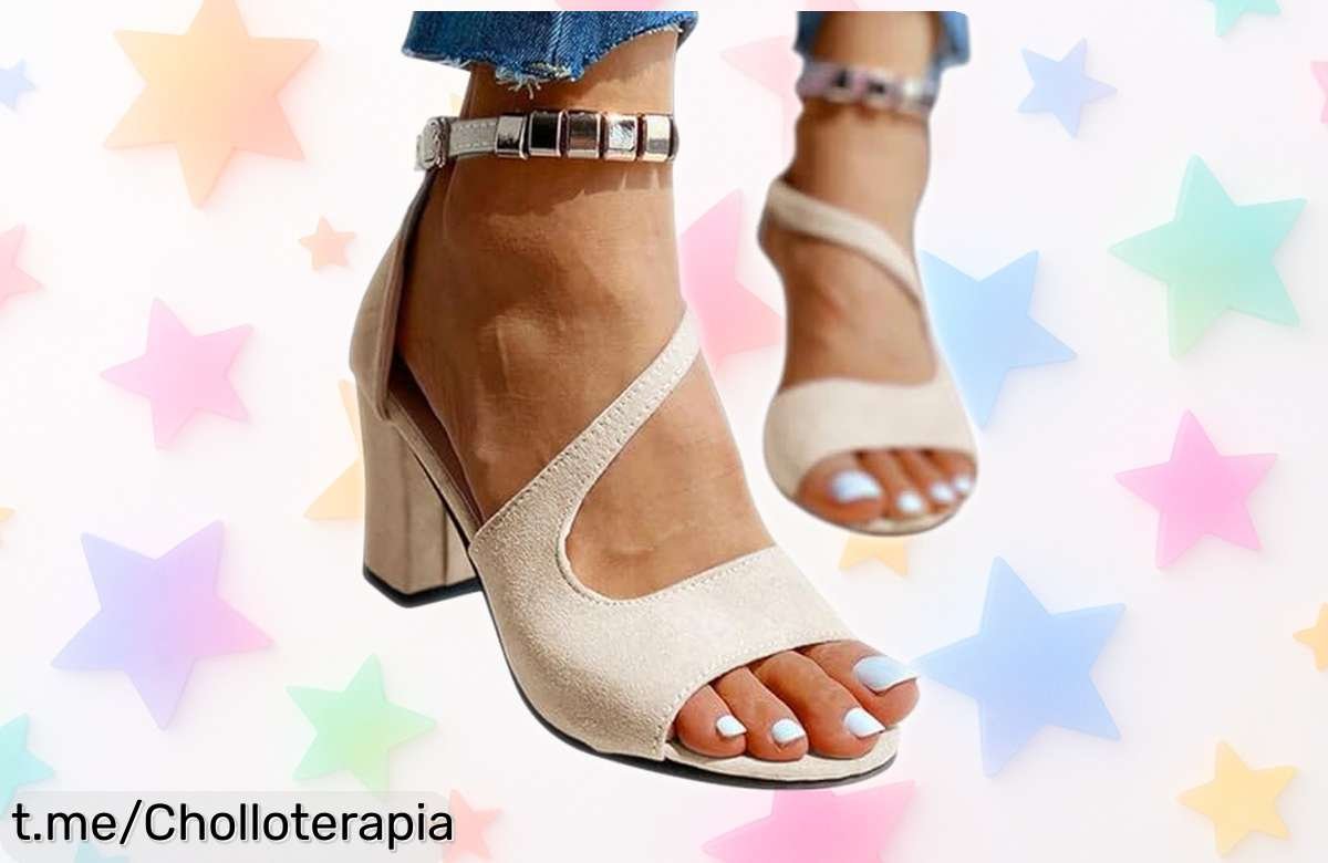 Descubre las elegantes sandalias de tacón con hebilla que tendrás a un precio de risa, no te quedes sin ellas para lucir espectacular en cualquier ocasión.