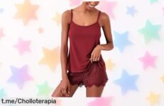 Deslumbra en tus noches con el pijama sexy de encaje transparente que ahora está tirado de precio, ¡aprovecha esta oportunidad única y sorprende a quien amas!