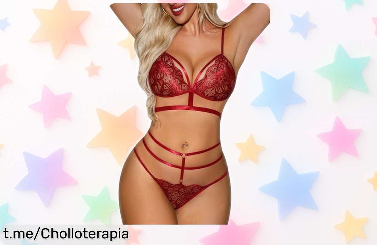 Deslumbrante conjunto de lencería sexy Niwicee en encaje que acentúa tus curvas, ¡aprovéchalo ahora antes de que vuelva a su precio normal!