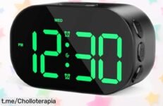 Despertador digital Ayybboo con números gigantes, solo por hoy a precio loco: ¡el compañero ideal para que despiertes sin estrés y lleno de energía!