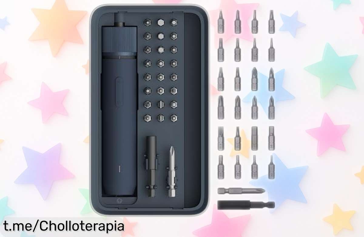 Destornillador eléctrico HOTO 3.6V con 25 puntas y luz LED, ¡nunca visto a este precio regalado! No dejes pasar esta super oferta que hará tus reparaciones más fáciles y rápidas.