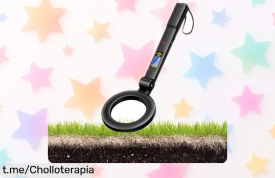 Detector de metales pequeño y plegable que avisa con sonido y vibración, ¡rebajado a un precio loco! No te pierdas detalles valiosos. Consíguelo ya antes de que se acabe.