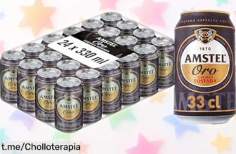 Disfruta de 24 latas de Amstel Oro: ¡una cerveza tostada con malta irresistiblemente cremosa a un precio de ganga que te dejará alucinado!