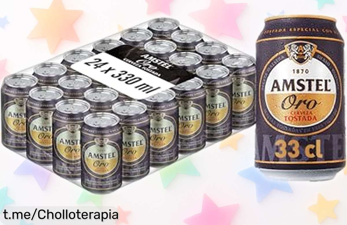 Disfruta de 24 latas de Amstel Oro: ¡una cerveza tostada con malta irresistiblemente cremosa a un precio de ganga que te dejará alucinado!