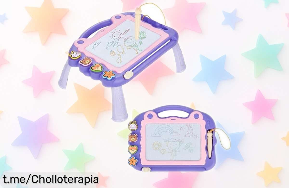 Divertida pizarra mágica Eucomir para pintar y borrar fácil, ¡mientras los peques se ríen a carcajadas! No dejes pasar este precio loco que vuela.