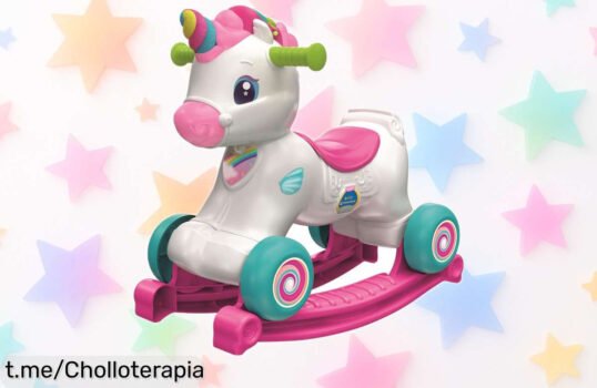Divertido y colorido unicornio balancín Clementoni 61555, un sueño que enseña letras y números ¡ahora a precio de risa! No te quedes sin el juego más divertido para tu pequeño.