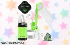 Ducha portátil WADEO con pantalla que cambia de color: ¡una revolución para tus aventuras a precio loco, no esperes más y disfruta del agua donde quieras!