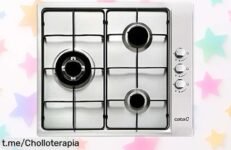 Encimera de gas Cata GIB 6021 X con 3 fuegos potentes y acero inoxidable, ¡rebajada a un precio de escándalo! Renueva tu cocina y disfruta cocinando ahora mismo.