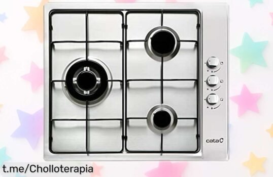 Encimera de gas Cata GIB 6021 X con 3 fuegos potentes y acero inoxidable, ¡rebajada a un precio de escándalo! Renueva tu cocina y disfruta cocinando ahora mismo.
