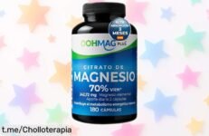 Energía al instante con Citrato de magnesio OOHMAG PLUS, 180 cápsulas veganas a un precio de ganga que te hace sentir increíble. ¡No esperes más para revitalizarte!