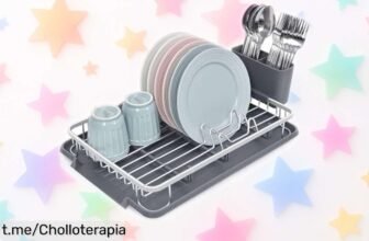 Escurreplatos Amig Ezzik para 8 platos con bandeja extraíble que hará brillar tu cocina, ¡no dejes pasar este ofertón que transforma tus lavados!