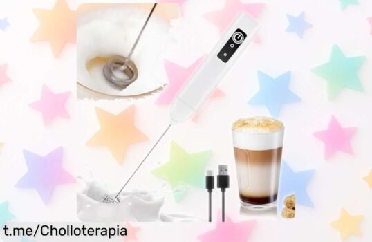 Espumador de leche eléctrico LULUWA, la forma más rápida y fácil de disfrutar tu café perfecto, ahora a un precio que no te imaginas; ¡no te quedes sin el tuyo!