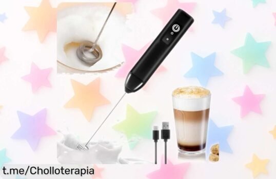 Espumador de leche eléctrico LULUWA: ¡prepara cafés y chocolates cremosos al instante con este ofertón que no puedes dejar pasar!