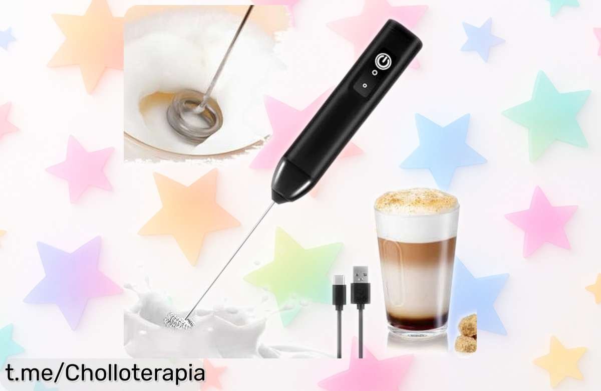 Espumador de leche eléctrico LULUWA: ¡prepara cafés y chocolates cremosos al instante con este ofertón que no puedes dejar pasar!