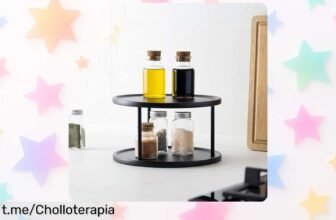 Estante giratorio doble Navaris: organiza tu cocina y baño con estilo a un precio de escándalo que no podrás dejar pasar, ¡hazlo tuyo antes de que desaparezca!