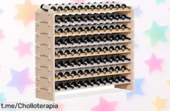 Estante modular Smartxchoices para 96 botellas, ¡diseño clásico y fácil de montar! Aprovecha este super chollo que embellecerá tu hogar, no te lo pierdas.