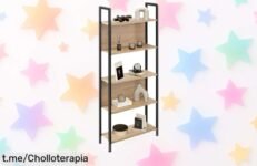 Estantería de pared tectake con 5 baldas: organización y estilo a tu alcance por un precio increíble, ¡dota a tu espacio del orden que merece antes de que se agote!