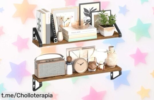 Estantes flotantes de pared VASAGLE pack 2 a precio loco, decoran tu hogar con estilo y son tan resistentes que no podrás creerlo. ¡Consigue el tuyo antes de que vuelen!