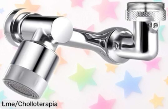 Extensor de grifo giratorio 1080° con dos modos de chorro para cocina o baño, un accesorio increíble a precio loco que cambiará tu día a día en casa. ¡Consíguelo ya!