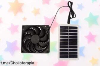 Extractor de aire portátil solar que ventila fuerte y sin ruido, un chute de frescura a precio tirado. ¡No te lo pierdas, cada instante cuenta!