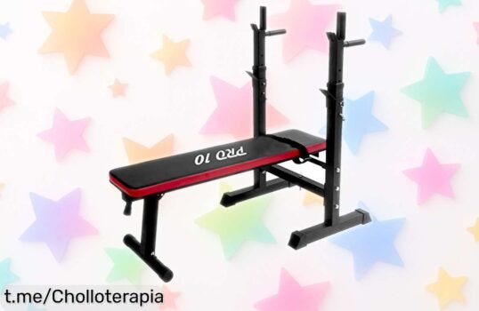 Flexible banco de musculación FITFORCE Pro10 ES544, ideal para entrenar en casa ¡Aprovecha este precio increíble antes de que se agote y transforma tu rutina!