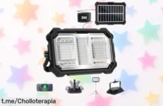 Foco LED recargable MASMEJOR: ¡ilumina todo con este ofertón! 7 horas de luz, 5 modos y base magnética. Perfecto para camping o pesca, aprovecha antes que se agote.