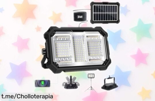 Foco LED recargable MASMEJOR: ¡ilumina todo con este ofertón! 7 horas de luz, 5 modos y base magnética. Perfecto para camping o pesca, aprovecha antes que se agote.