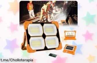 Foco LED solar TSUN 100W con batería, varios modos y cargador para móvil: ¡ofertón que no puedes dejar escapar! Ilumina tus momentos de aventura ahora mismo.