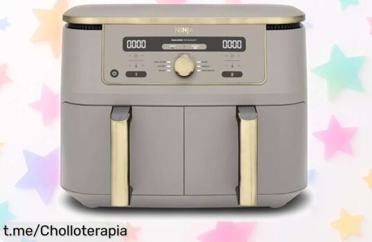 Freidora de aire Ninja MAX DZ400EUSTGD con doble cajón a precio loco: cocina al mismo tiempo 2 platos y disfruta como nunca. ¡No te la pierdas, esto vuela!
