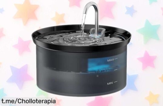 Fuente de agua BMDSAE para gatos: ¡el chollo que hará feliz a tu mascota! Agua fresca y limpia con diseño molón, perfecta para que beba sin parar. ¡Consíguela ya antes de que se acabe!