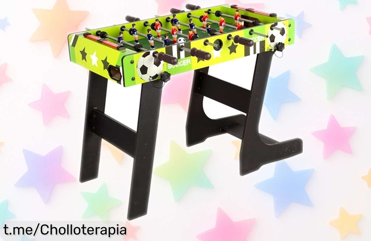 Futbolín infantil plegable ColorBaby 85430: ¡Ofertón que encantará a los peques y llenará las tardes de diversión! Aprovecha el precio loco antes de que se acabe.