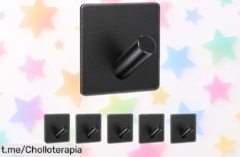 Ganchos adhesivos SISYS para pared: ¡pack de 6 unidades a precio loco! Organiza tu hogar sin taladros y haz espacio en tus paredes. No dejes pasar esta oferta única, aprovecha ahora y disfruta.